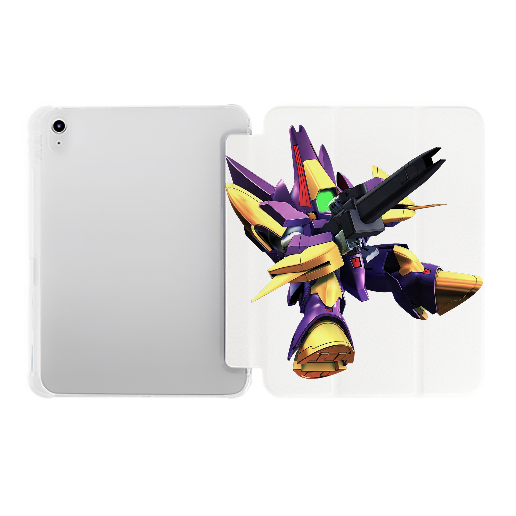 （画像用） 機動戦士ガンダム Mobile Suit Gundam IPad ケース ペン収納付き 三つ折りスタンド PUレザー×シリコン 対応機種9.5/10.5/10.9インチ